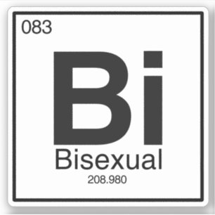 Sticker Élément de tableau périodique bisexuel