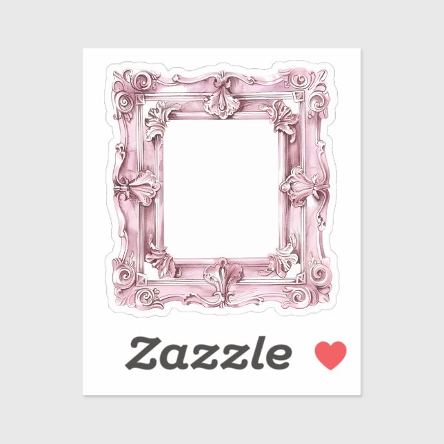 Sticker Éléments de coquette de l'aquarelle (Feuille)