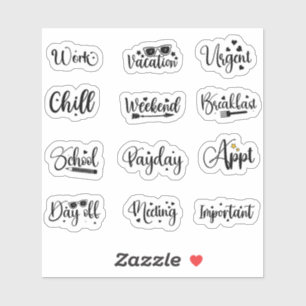 Sticker Éléments essentiels du planificateur : Feuille d'a