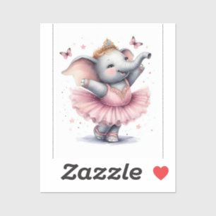 Sticker Eléphant au ballet