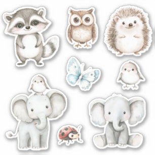 Sticker Éléphant et oiseau meilleurs amis