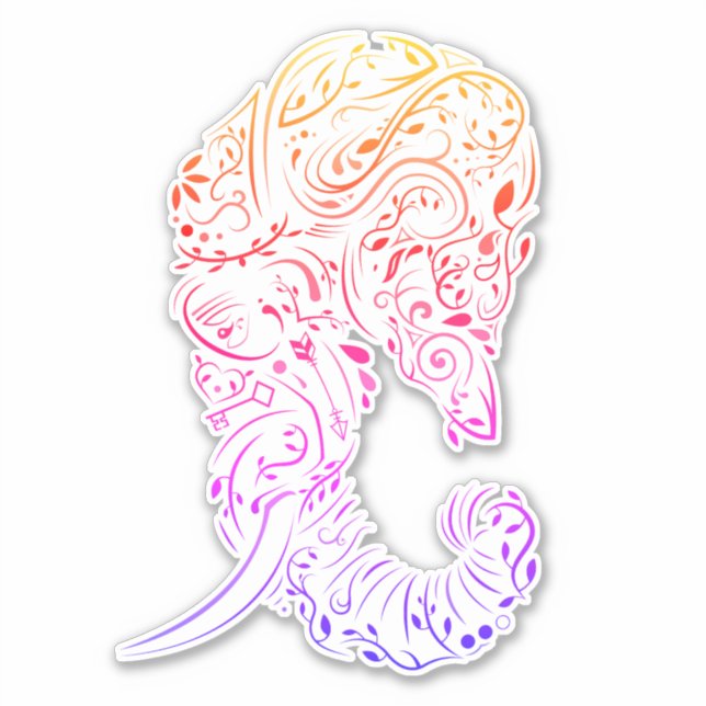 Sticker éléphant orné (Devant)