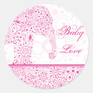 Sticker Eléphant Pink Baby Love