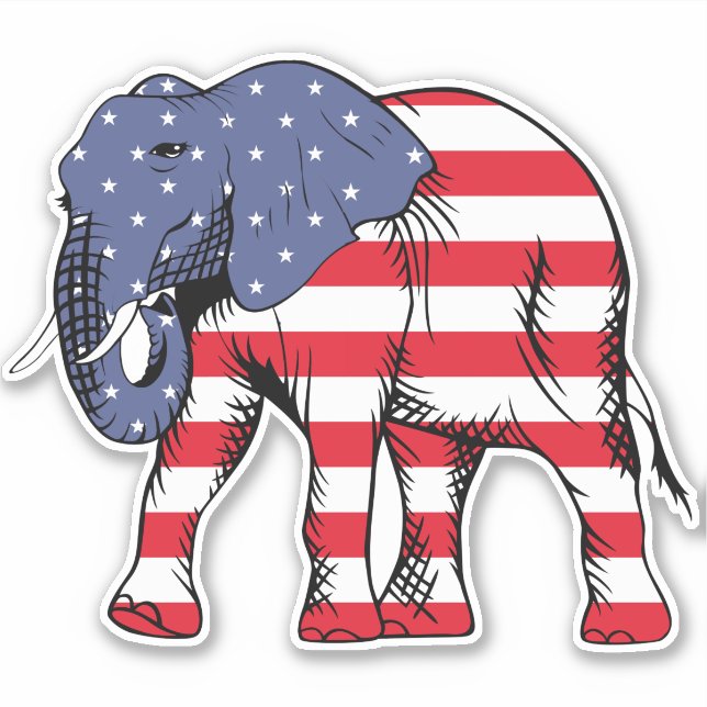 Sticker Eléphant USA (Devant)