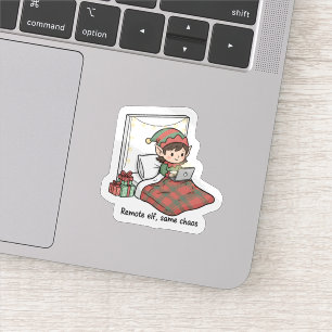 Sticker Elfe distant Chaos – Drôle de Noël au travail depu