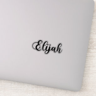 Sticker Elijah Nom - Calligraphie manuscrite