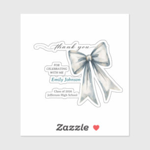 Sticker Elle l'a fait Invitation à la remise des diplômes 