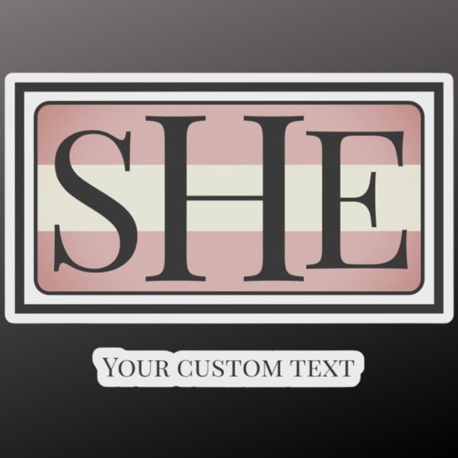 Sticker Elle son pronom transféminin (Créateur téléchargé)