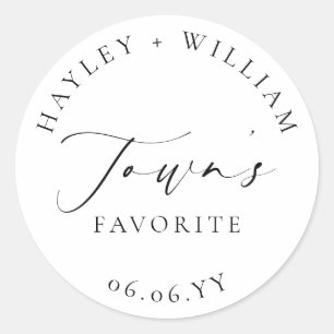 Sticker Ellesmere Favorite Favoriser Classic Round