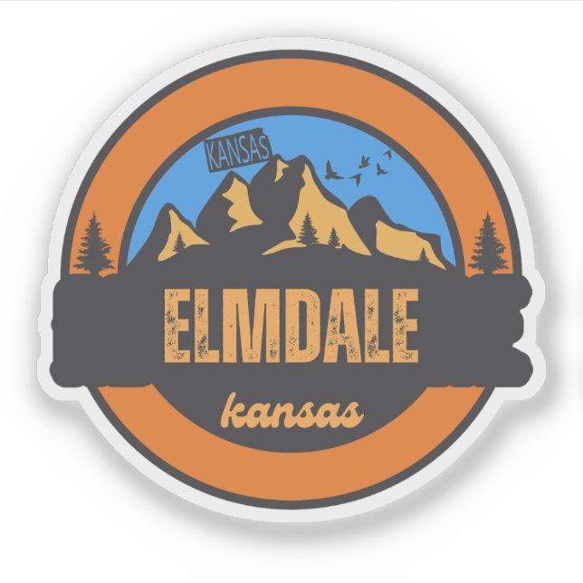 Sticker Elmdale, Kansas (Devant)