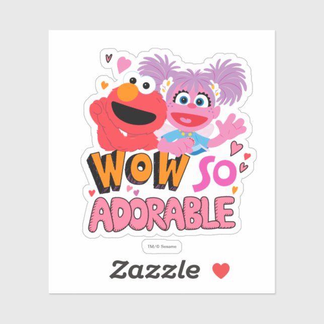 Sticker Elmo & Abby | Wow si adorable (Feuille)