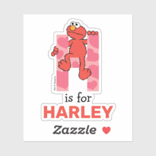 Sticker Elmo Alphabet   Coeurs H
