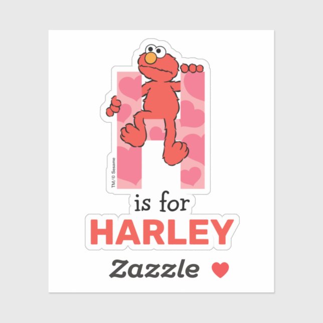 Sticker Elmo Alphabet | Cœurs H (Feuille)