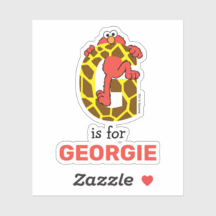 Sticker Elmo Alphabet   G Giraffe