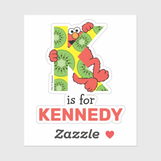 Sticker Elmo Alphabet | K Kiwi (Feuille)