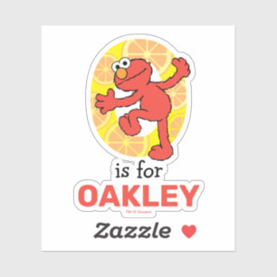 Sticker Elmo Alphabet   O orange