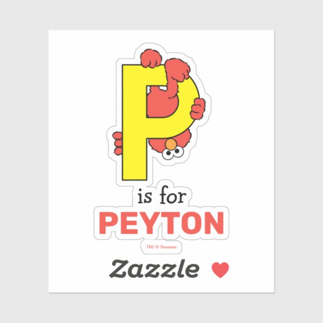 Sticker Elmo Alphabet | P jaune (Feuille)