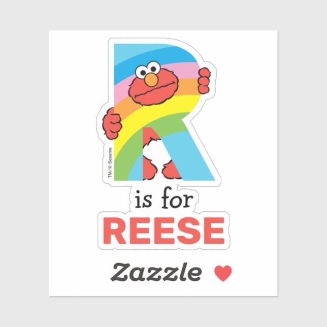 Sticker Elmo Alphabet | R arc-en-ciel (Feuille)