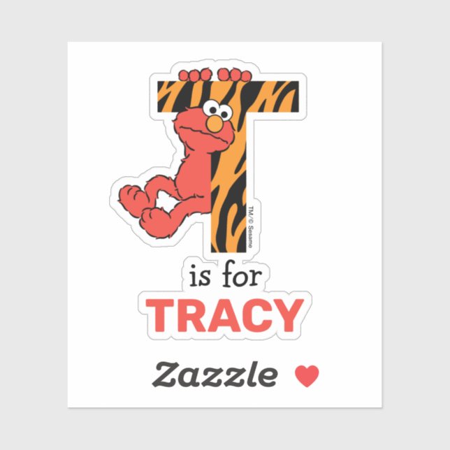 Sticker Elmo Alphabet | T Tiger (Feuille)