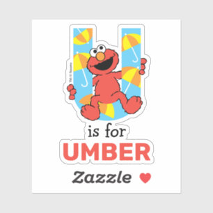 Sticker Elmo Alphabet   U Parapluie