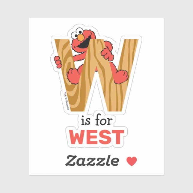 Sticker Elmo Alphabet | W Bois (Feuille)