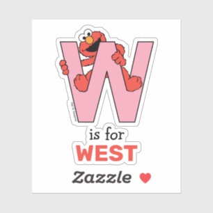 Sticker Elmo Alphabet   W rose