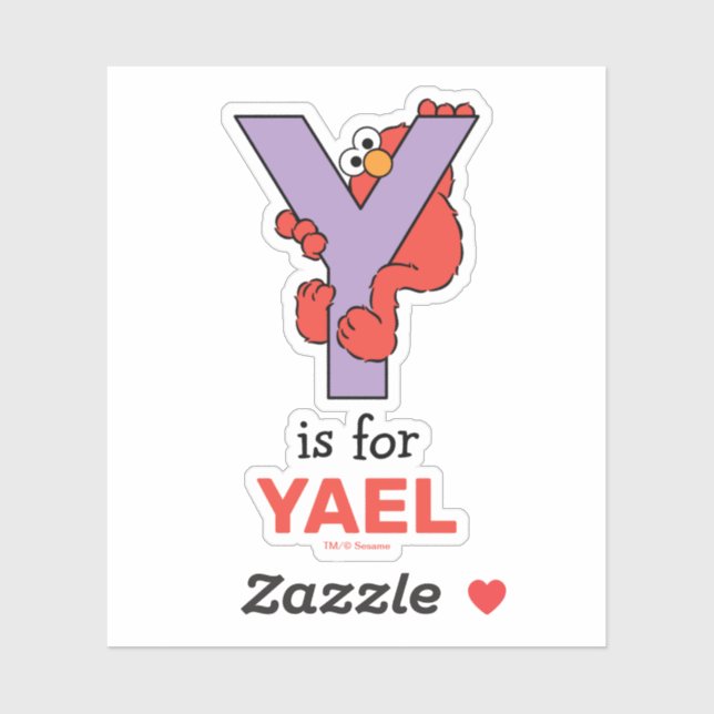 Sticker Elmo Alphabet | Y Violet (Feuille)