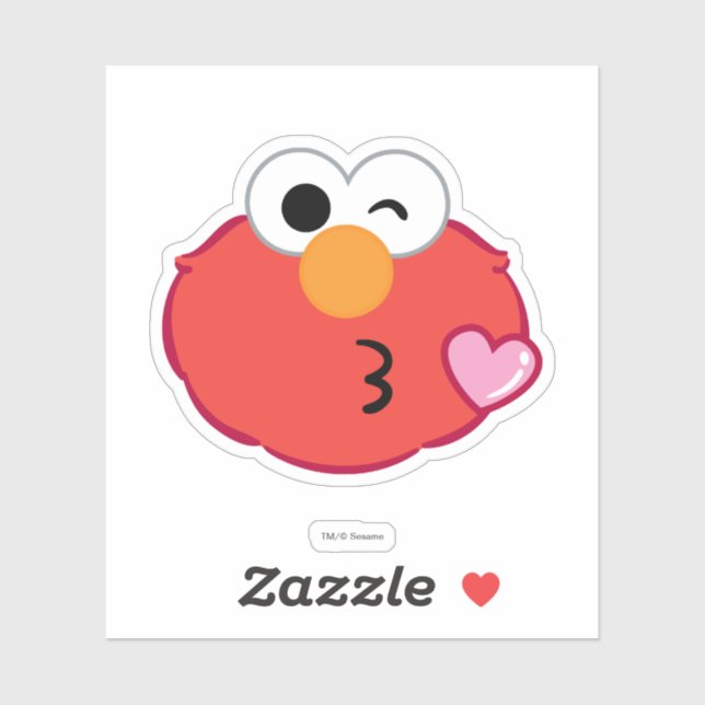 Sticker Elmo Face Jeter un baiser (Feuille)