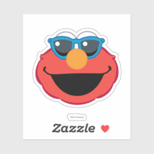 Sticker Elmo visage souriant avec lunettes de soleil