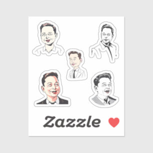 Sticker elon musk funny caricature