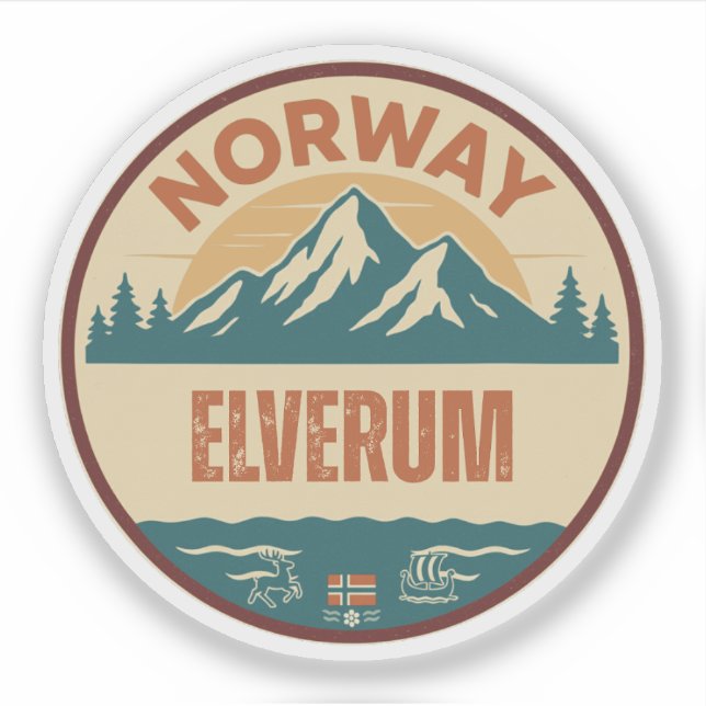 Sticker Elverum, Norvège Norvège (Devant)