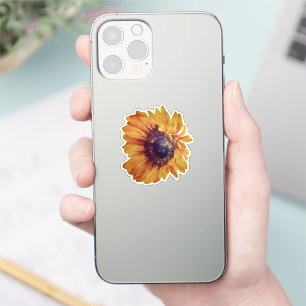 Sticker Emballage cadeau tournesol aquarelle floral amusan