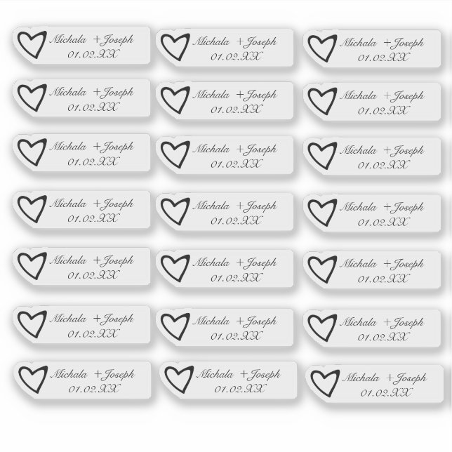 Sticker Emballage de brillant à lèvres Logo de mariage Aut (Devant)