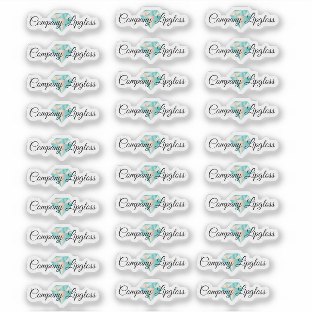 Sticker Emballage de brillant à lèvres Logo Diamant Autoco (Devant)