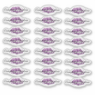 Sticker Emballage de brillant à lèvres Logo Lèvre Violet B