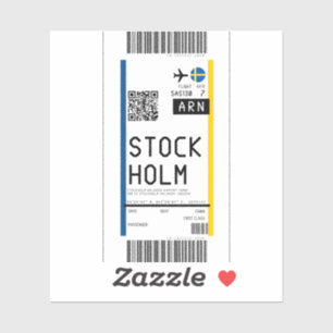Sticker Embarquement pass pour Stockholm (ARN)