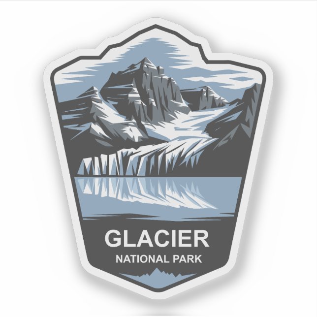 Sticker Emblem du parc national des Glaciers (Devant)