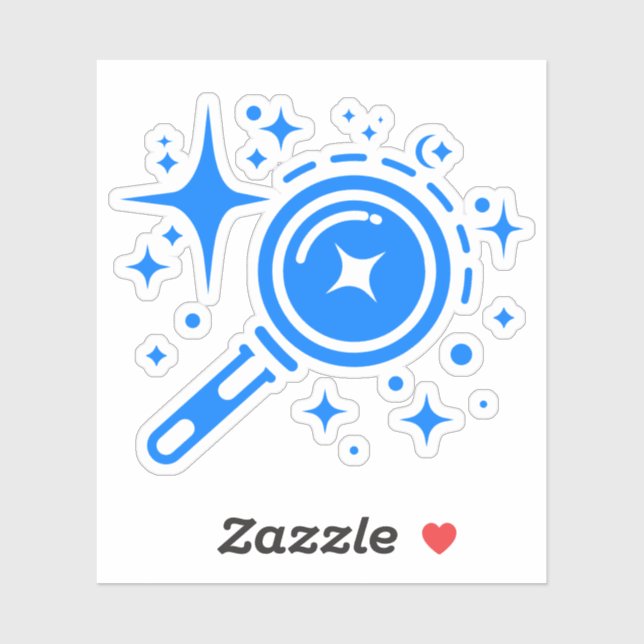 Sticker emblème AI Twinkle étoiles, phare de l'ère numériq (Feuille)