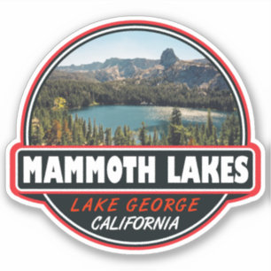 Sticker Emblème d'art de voyage de Mammoth Lakes Californi