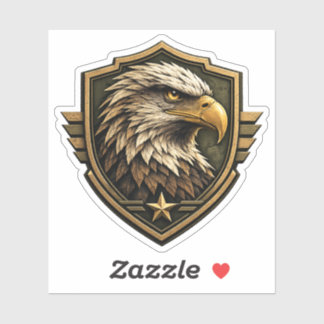 Sticker Emblème de crête d'aigle militaire