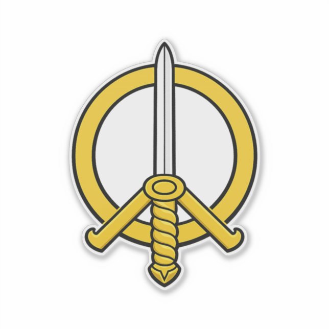 Sticker Emblème de l'épée de la paix - Logo du symbole de  (Devant)