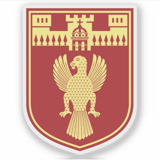 Sticker Emblème de Rubik, Albanie (Devant)