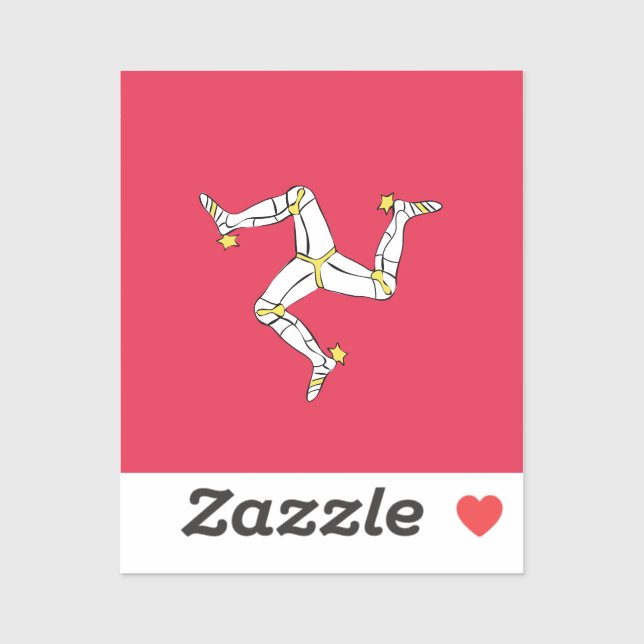 Sticker Emblème du drapeau de l'île de Man (Feuille)