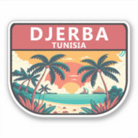Emblème rétro de Djerba Tunisie