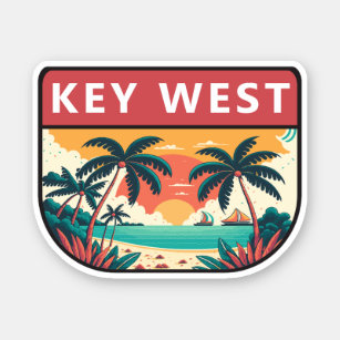 Sticker Emblème rétro Key West Florida