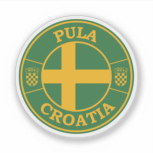 Sticker Emblème rond du cercle de Pula Croatie