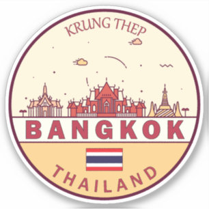 Sticker Emblème Skyline de Bangkok Thaïlande