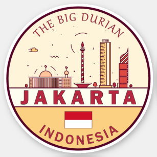 Sticker Emblème Skyline de Jakarta Indonesia City