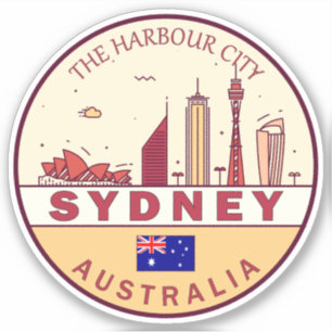 Sticker Emblème Skyline de Sydney Australia City