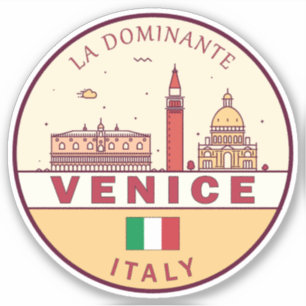 Sticker Emblème Skyline de Venise Italie